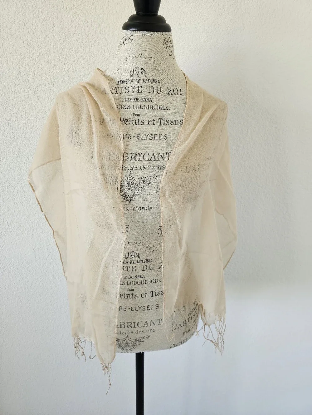 Vintage sheer beige